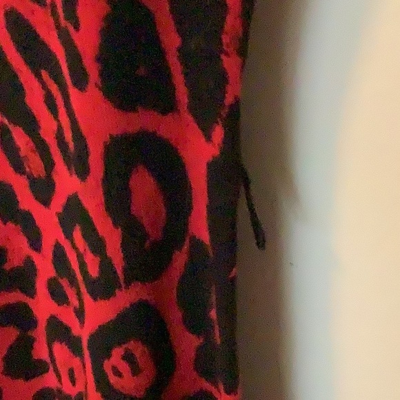 INC Red/Black Animal Print Cap Sleeve Sweater (NWOT) - Picture 6 of 7